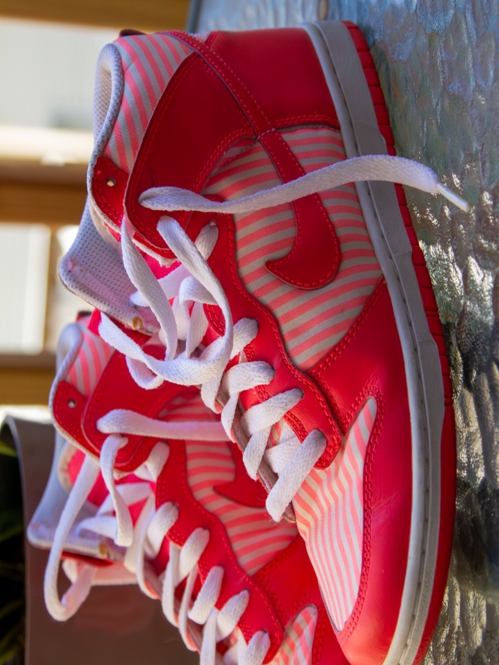 Nike Dunk High Skinny Sneakers in Hot Punch (size 6)